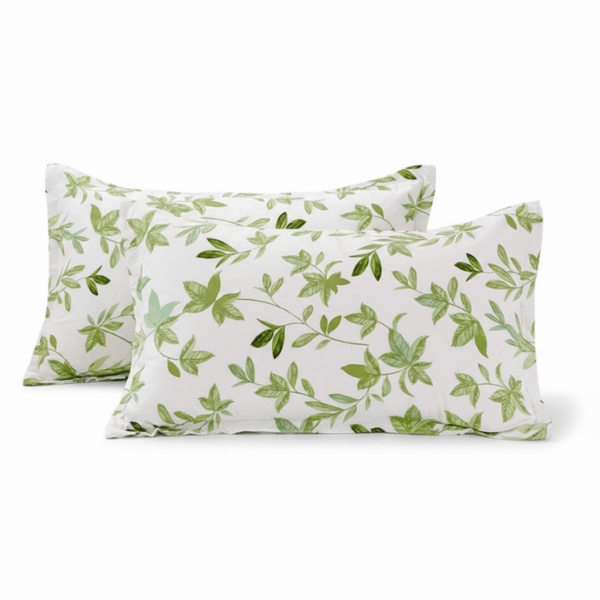 Taie d’Oreiller à Feuilles de Printemps