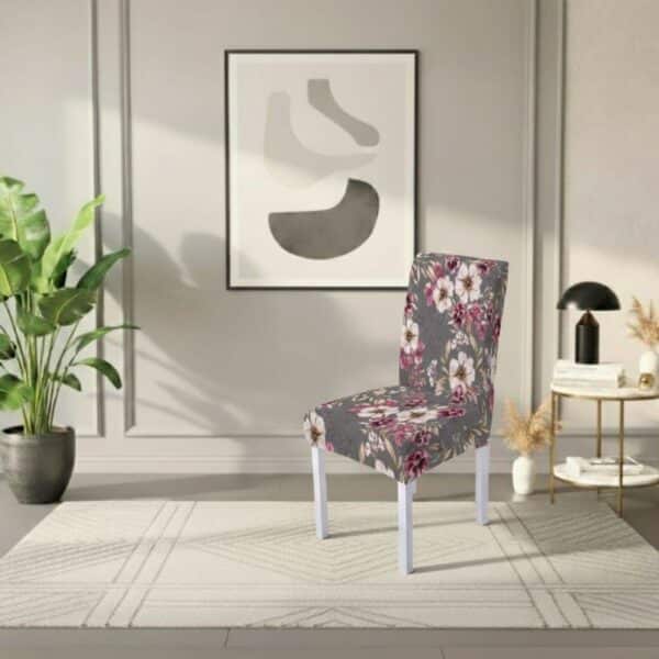 Housse De Chaise À Motif Fleurs Romantiques