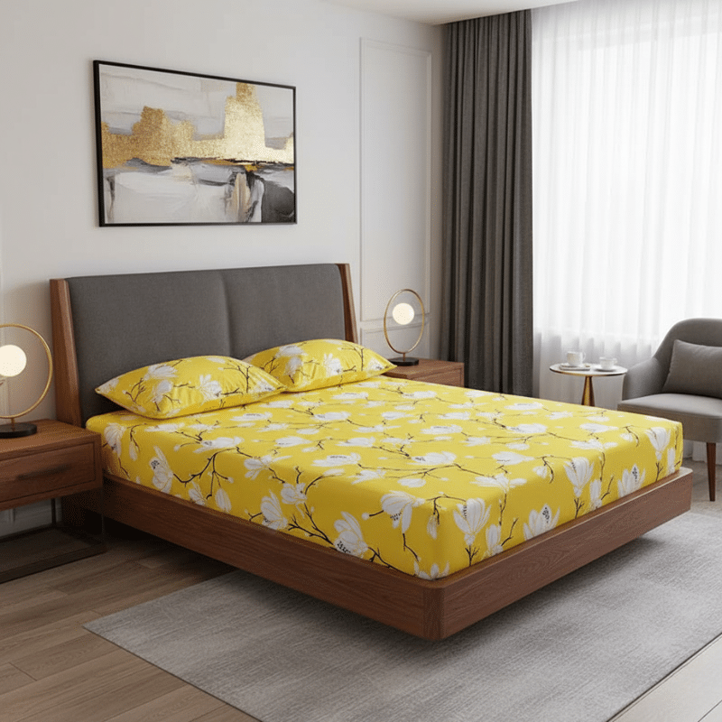 Drap-housse Style Magnolia Soleil Drap-housse Style Magnolia Soleil