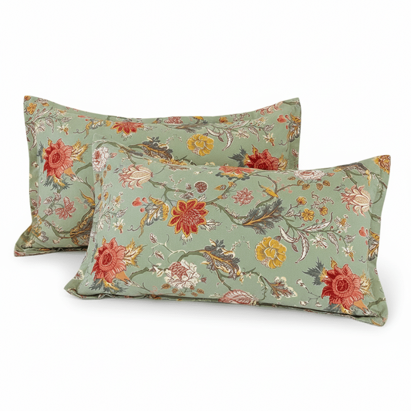 Taie d’Oreiller À Motifs Fleuris Taie d’Oreiller À Motifs Fleuris
