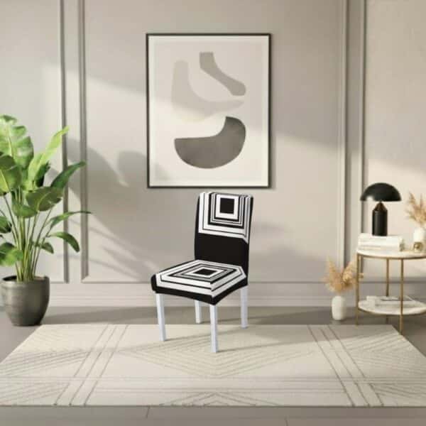 Housse De Chaise À Motif Géométrique Carré Design Contemporain