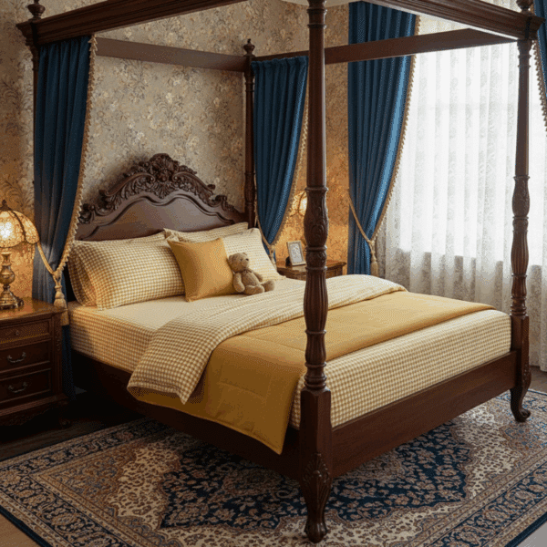 Drap Housse Style Élégant À Carreaux