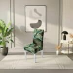 Housse De Chaise À Motif Marbré Vert Nature Inspirante