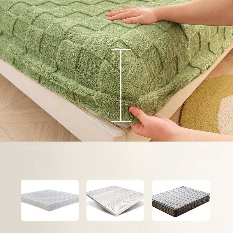 Drap Housse Style Relief Carré Moderne Et Confortable Drap Housse Style Relief Carré Moderne Et Confortable