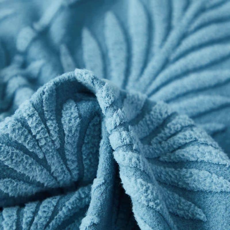 Housse De Canapé Convertible À Motif Naturel En Jacquard Bleu Chic Housse De Canapé Convertible À Motif Naturel En Jacquard Bleu Chic