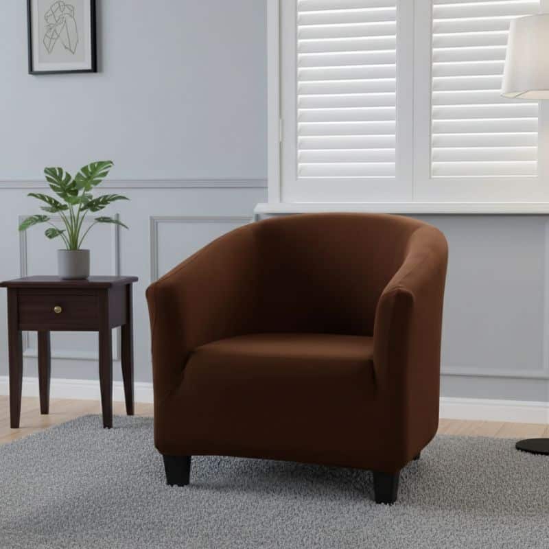 11-106 Housse De Fauteuil Unie Extensible Et Lavable