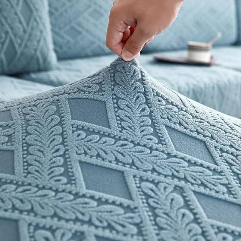 Housse De Canapé Convertible À Motif Losange En Tissu Jacquard Housse De Canapé Convertible À Motif Losange En Tissu Jacquard