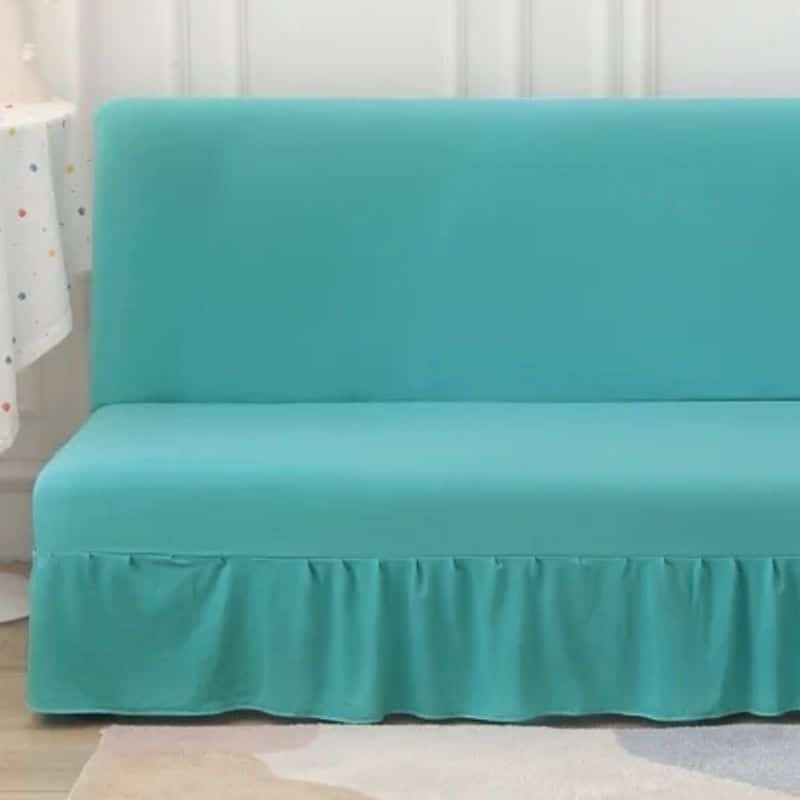 Housse De Canapé Convertible Unie Avec Jupe Élégante Et Moderne Housse De Canapé Convertible Unie Avec Jupe Élégante Et Moderne