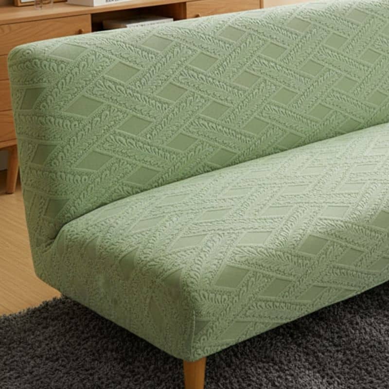 Housse De Canapé Convertible À Motif Losange En Tissu Jacquard Housse De Canapé Convertible À Motif Losange En Tissu Jacquard