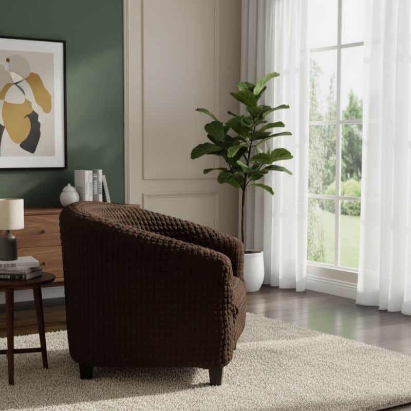 Housse De Chaise Unie En Tissu Stretch Pour Fauteuil Housse De Chaise Unie En Tissu Stretch Pour Fauteuil