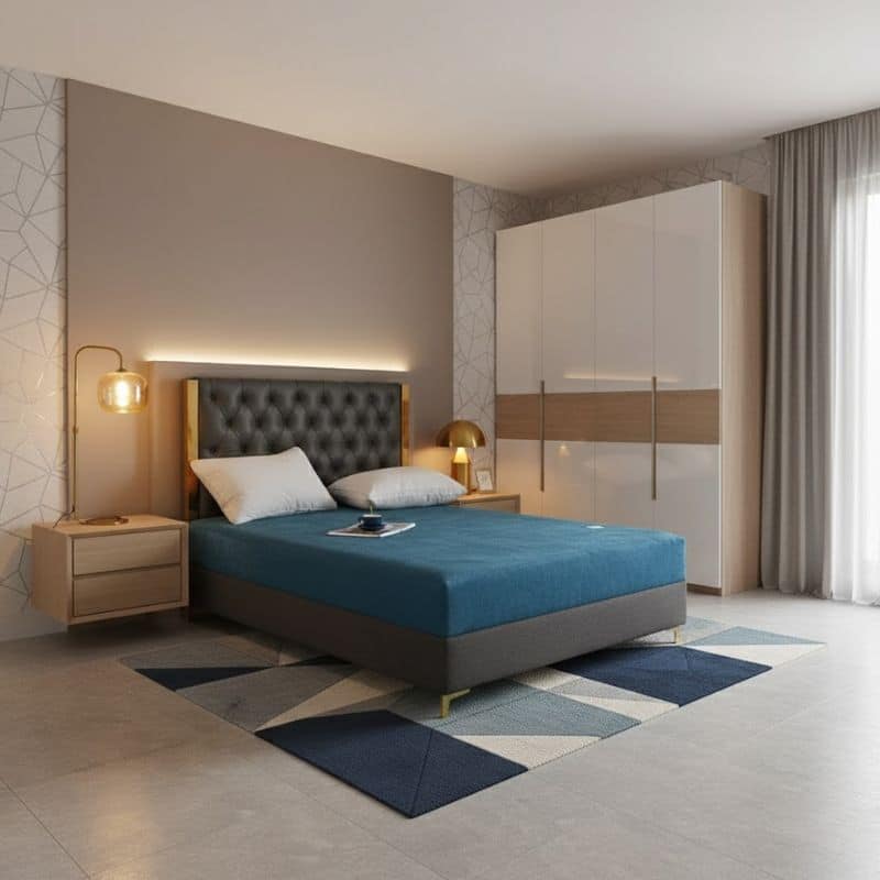 13-59 Drap Housse Style Moderne Tissu Velours Doux