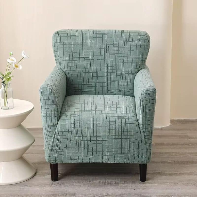 13-80 Housse De Fauteuil À Motif Jacquard Élégante