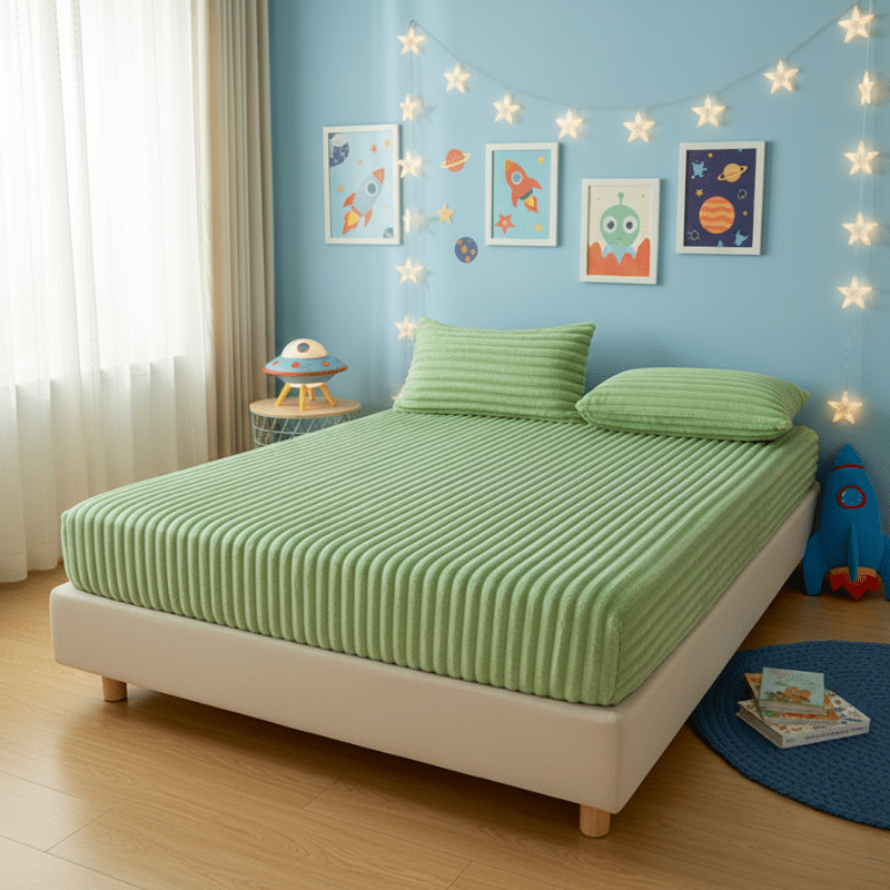 14-5 Drap-housse Style Velours Douillet