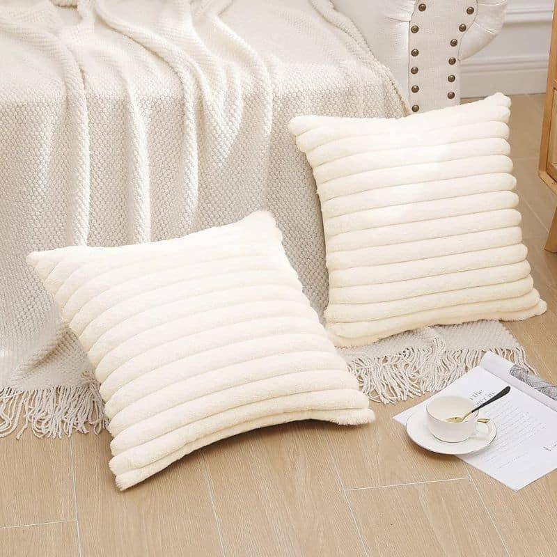 14-74 Housse de Coussin en Velours Côtelé