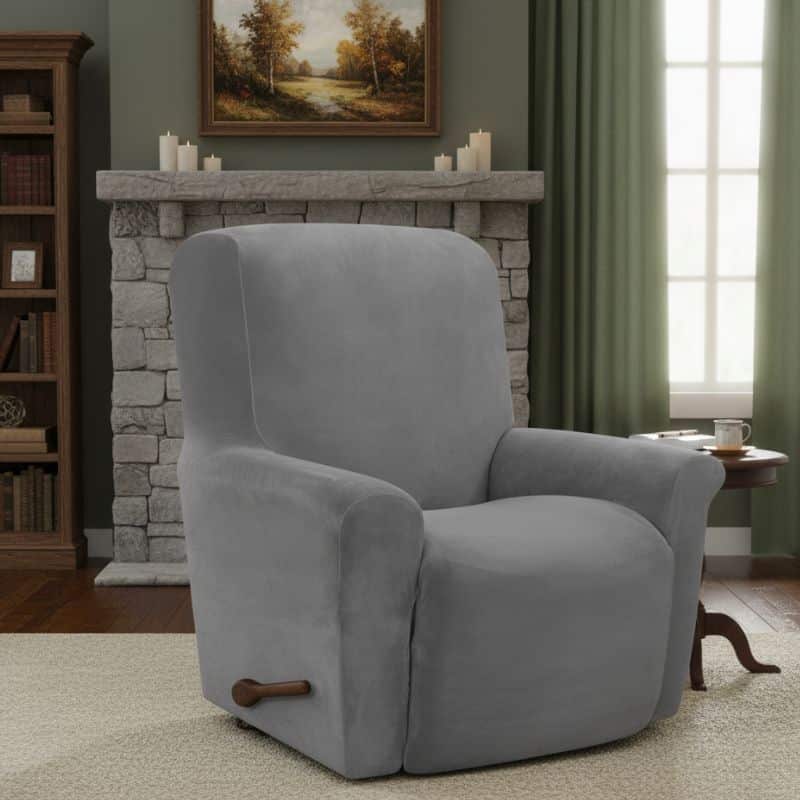 14-77 Housse De Fauteuil Unie Élégante