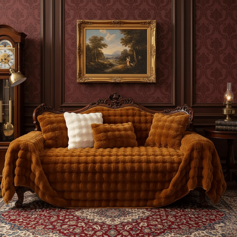15-11 Protège-Canapé en Velours Moelleux