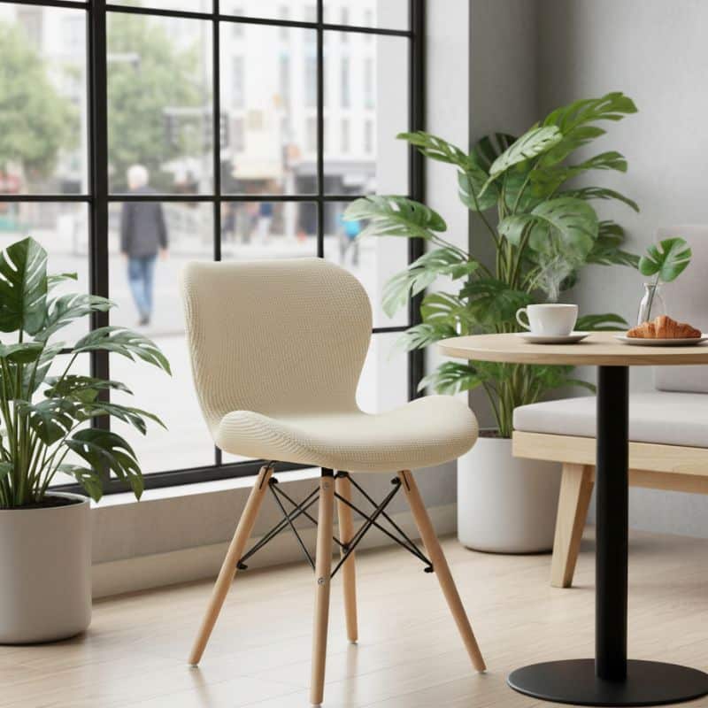 15-37 Housse De Chaise Déperlante Scandinave Pour Style Papillon