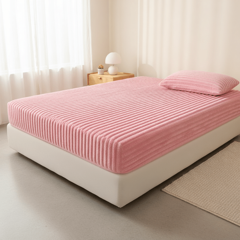 15-4 Drap-housse Style Velours Douillet