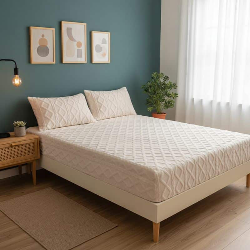 15-50 Drap-housse Style Hiver en Molleton