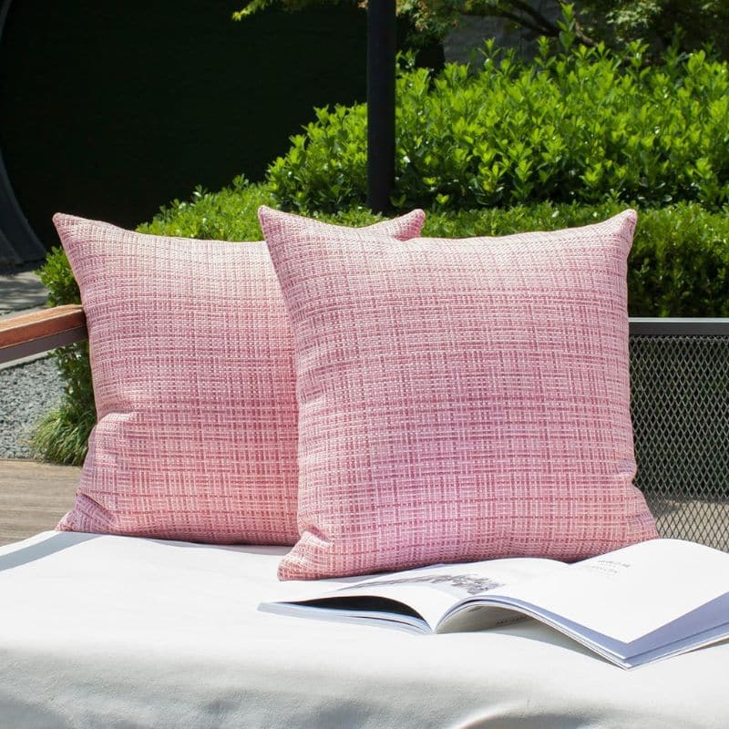 16-50 Housse de Coussin en Lin À Motif Carreaux