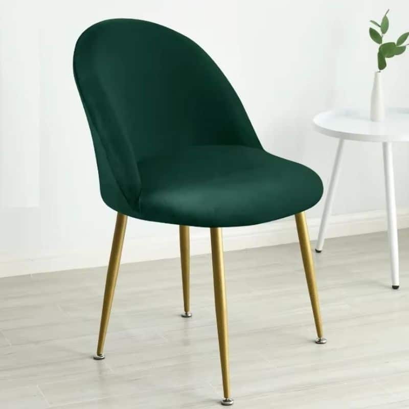 Housse De Chaise Unie En Velours Doux Et Élastique Housse De Chaise Unie En Velours Doux Et Élastique