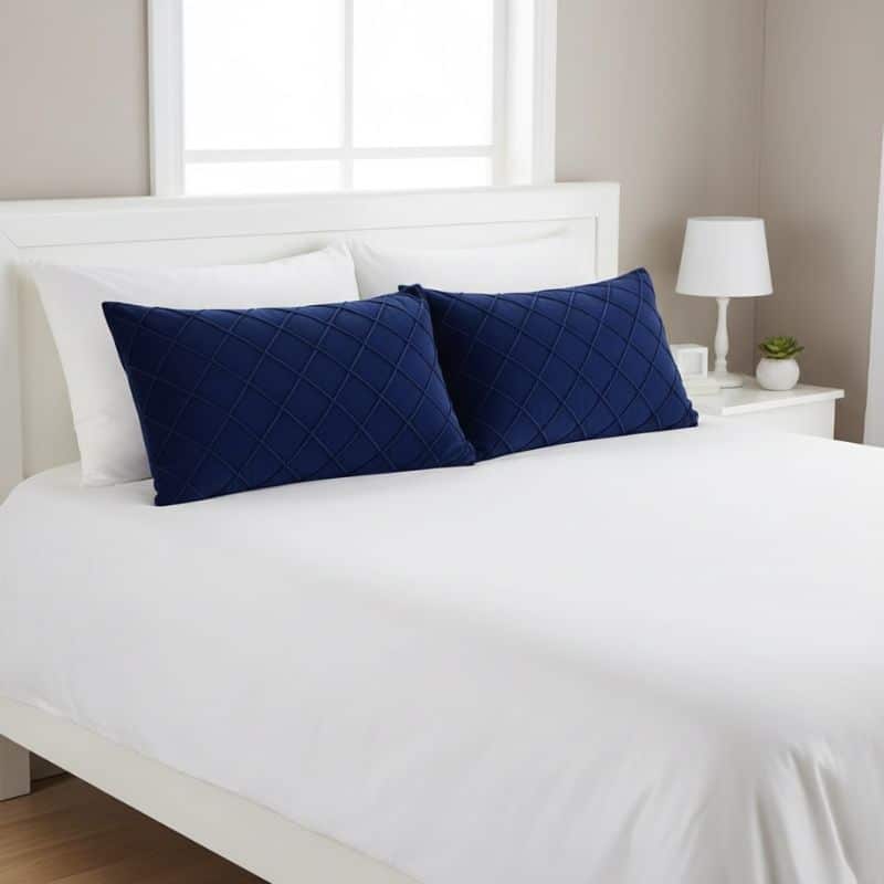 17-37 Taie Oreiller à Motif Matelassé Moderne