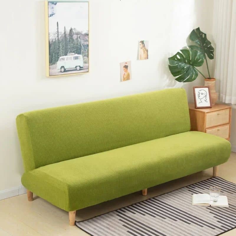 Housse De Canapé Convertible Unie En Tissu Polaire Douce Housse De Canapé Convertible Unie En Tissu Polaire Douce