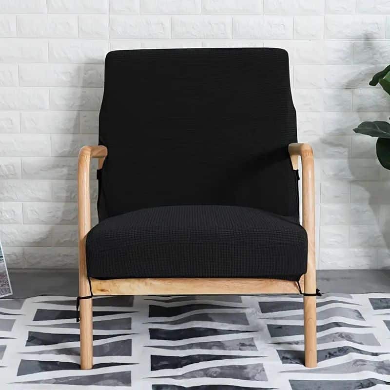 19-14 Housse De Chaise Déperlante En Jacquard Résistante À L’Eau
