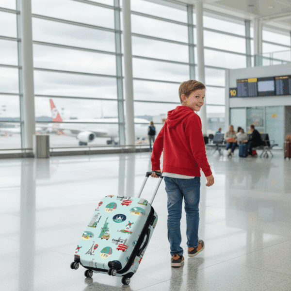 Housse de Valise Petite Taille Style Aventure Internationale