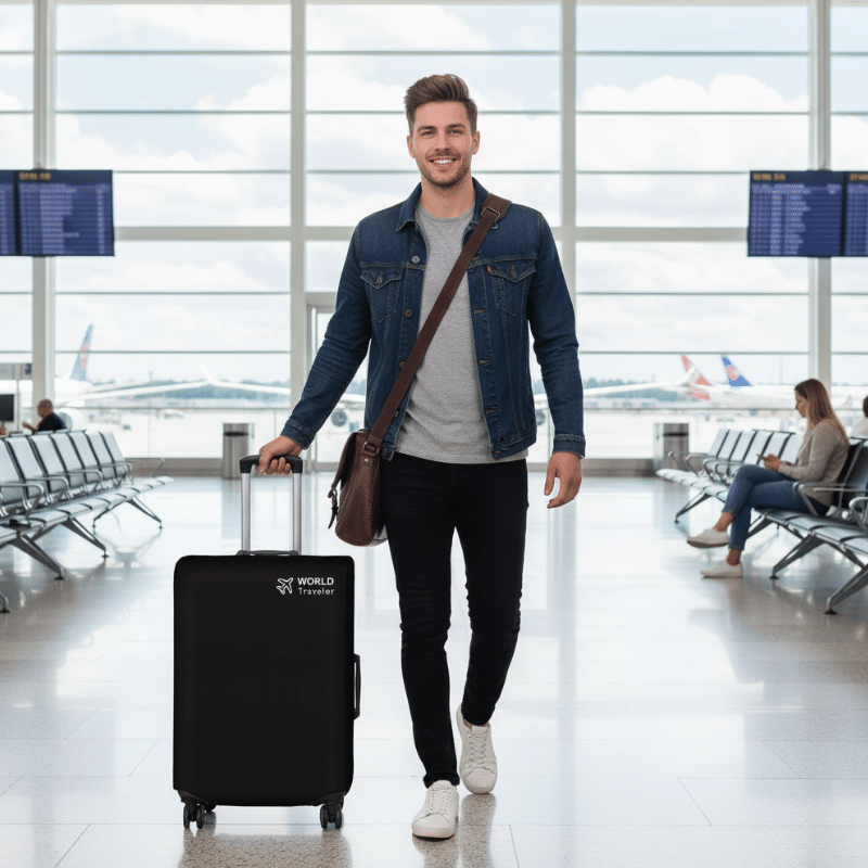 Housse de Valise Unie Ambiance Voyage Housse de Valise Unie Ambiance Voyage