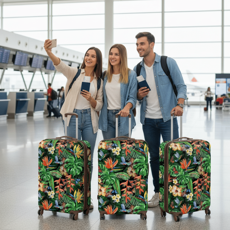 Housse de Valise Grande Taille Forêt Tropicale Housse de Valise Grande Taille Forêt Tropicale