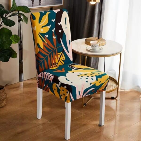 Housse De Chaise Extensible Style Tropical Colorée