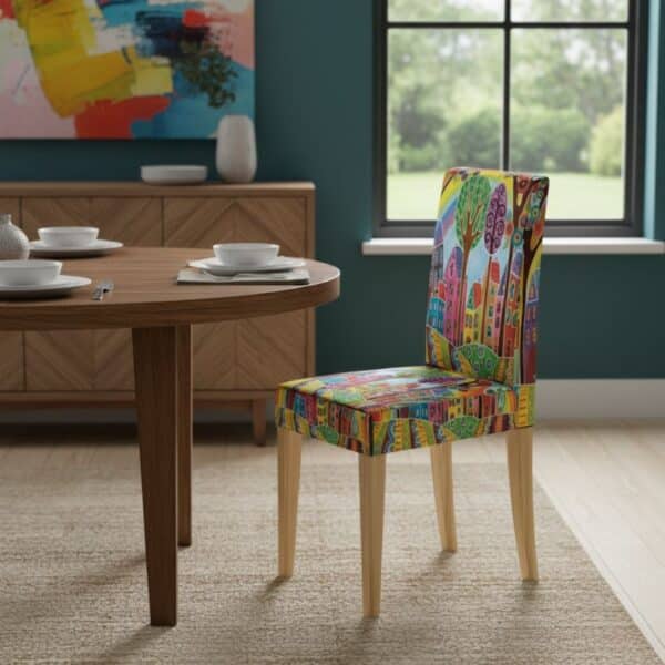 Housse De Chaise À Motif Paysage Coloré