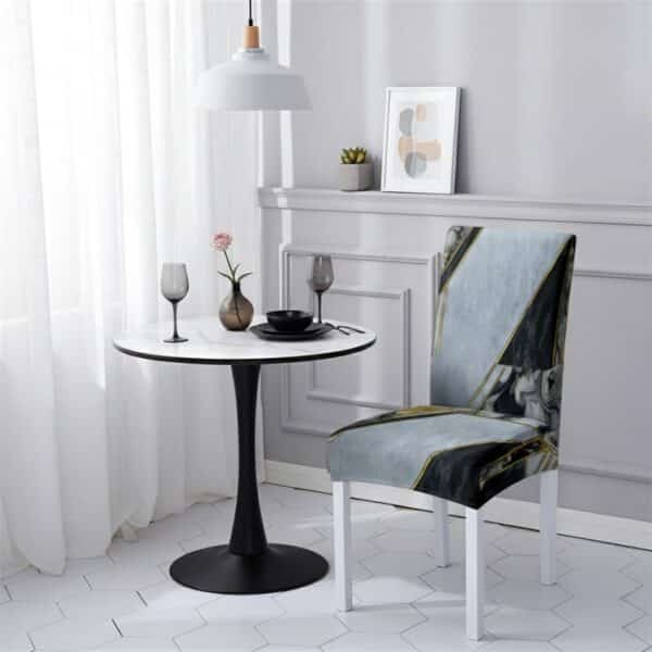 Housse De Chaise À Motif Abstrait Style Luxe Et Sophistiqué