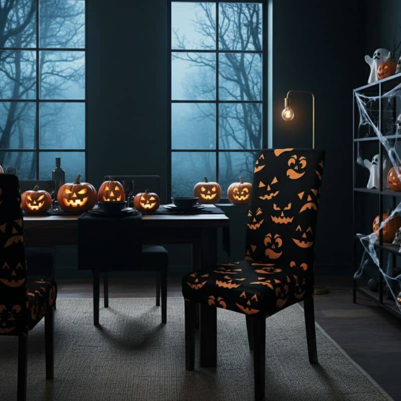 Housse De Chaise Évènementiel Pour Anniversaire Motif Citrouille Halloween Housse De Chaise Évènementiel Pour Anniversaire Motif Citrouille Halloween