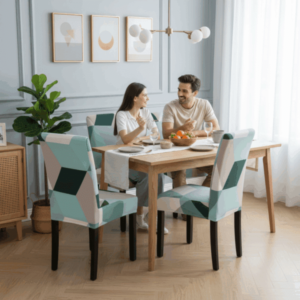 Housse De Chaise Haut Dossier Style Scandinave Doux Et Élégant