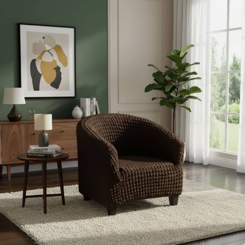 Housse De Chaise Unie En Tissu Stretch Pour Fauteuil Housse De Chaise Unie En Tissu Stretch Pour Fauteuil