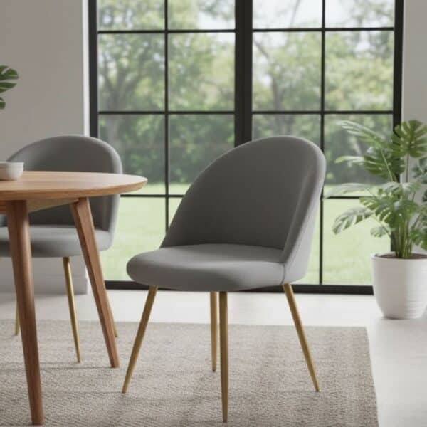 Housse De Chaise Unie En Velours Doux Et Élastique
