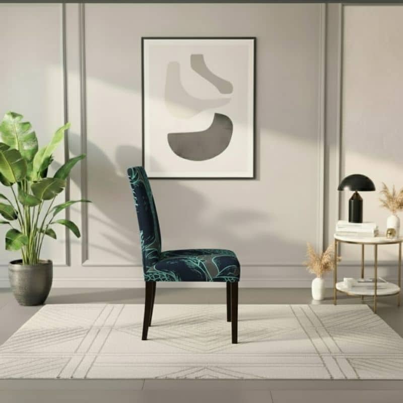 Housse De Chaise Haut Dossier Motif Abstrait Vert Housse De Chaise Haut Dossier Motif Abstrait Vert