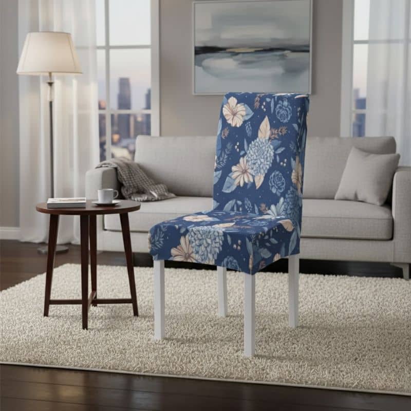 Housse De Chaise À Motif Floral au Charme Classique et Intemporel Housse De Chaise À Motif Floral au Charme Classique et Intemporel