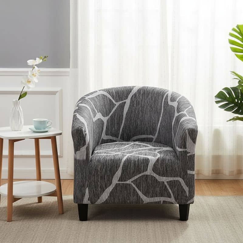 Housse de Fauteuil Club Style Contemporain Texturé Housse de Fauteuil Club Style Contemporain Texturé