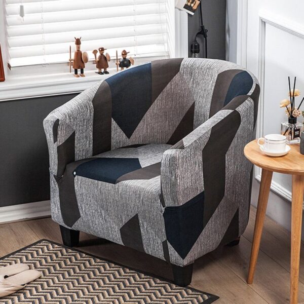 Housse de Fauteuil Club À Effet Patchwork Chic