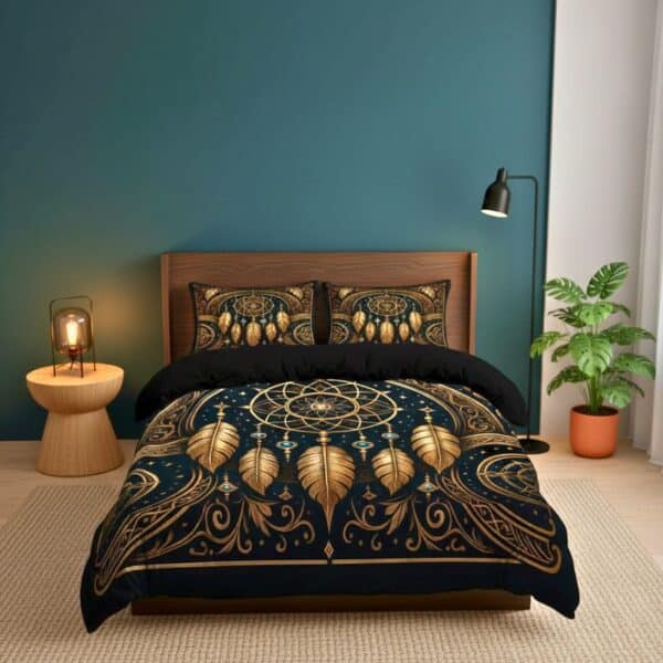 Housse de Couette Style Attrape-Rêves Élégant 3 Pièces