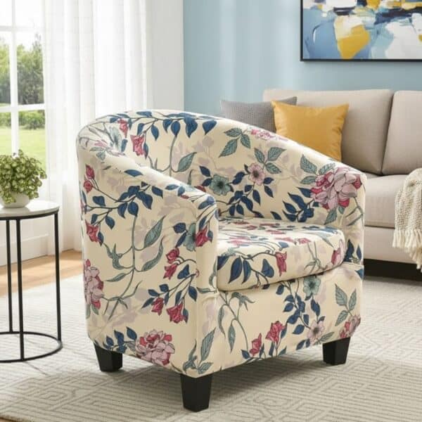 Housse De Fauteuil Design Floral Raffiné