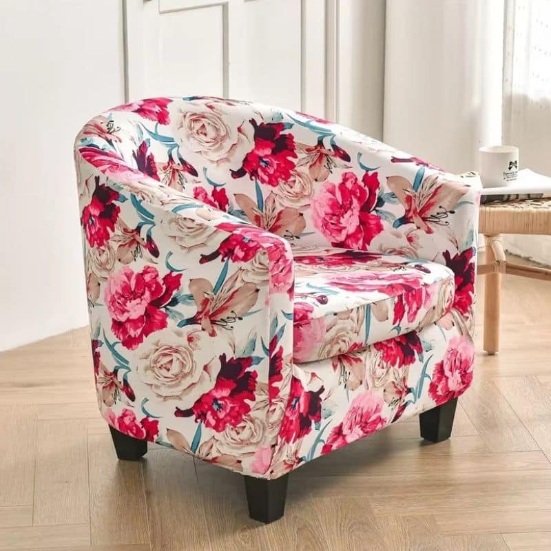Housse De Fauteuil à Motif Floral Coloré Housse De Fauteuil à Motif Floral Coloré