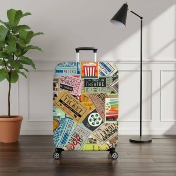 Housse de Valise Design Vintage Voyage