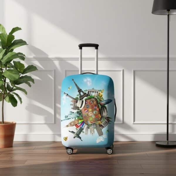 Housse de Valise Petite Taille Au Motif Monuments