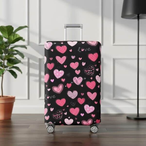 Housse de Valise Design Cœurs Romantiques