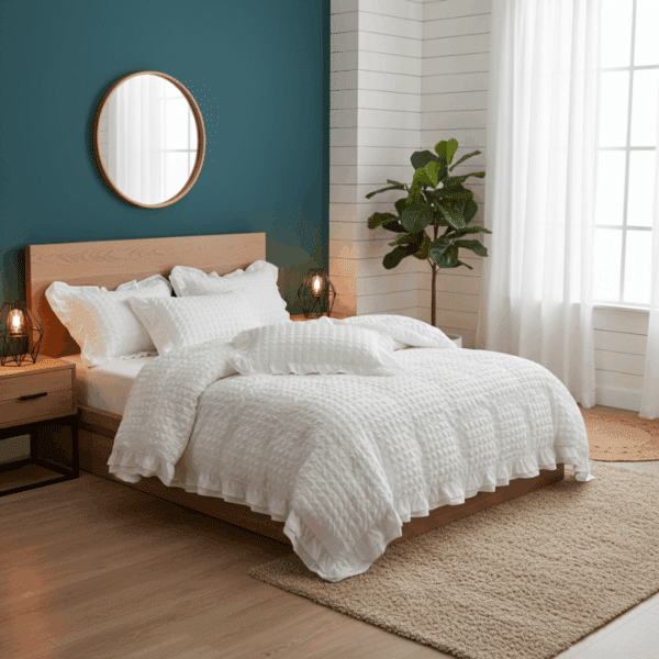 Housse de Couette Esprit Dentelle et Confort Moelleux