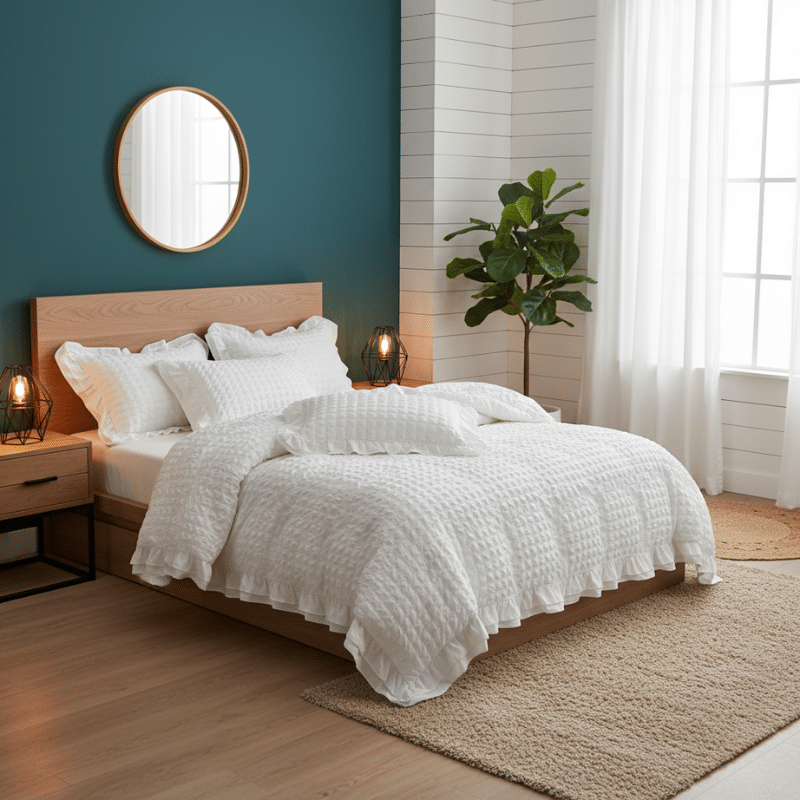 Housse de Couette Esprit Dentelle et Confort Moelleux Housse de Couette Esprit Dentelle et Confort Moelleux